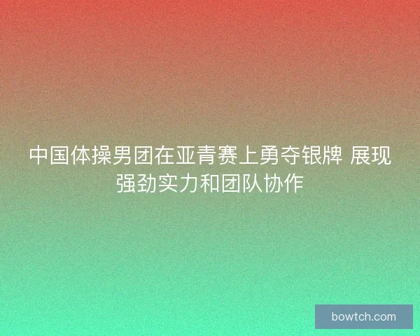 中国体操男团在亚青赛上勇夺银牌 展现强劲实力和团队协作